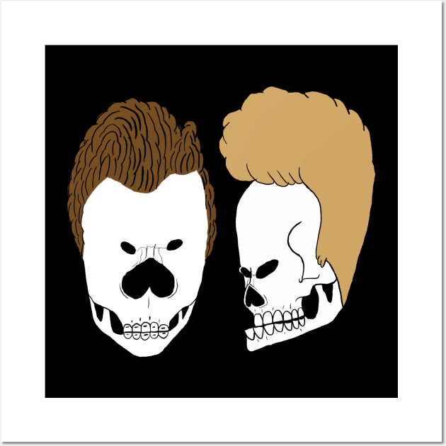 Beavis And Butthead Skulls Wall Art by TheDeathOfMyChildhood1